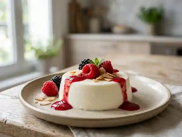 Bavarois aérien au fromage blanc vanillé - Photo de présentation