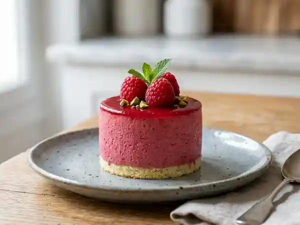 Bavarois léger et fruité à la framboise : dessert frais et gourmand - Photo de présentation