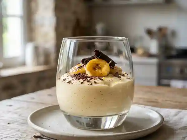 Bavarois onctueux à la banane : dessert léger et gourmand - Photo de présentation