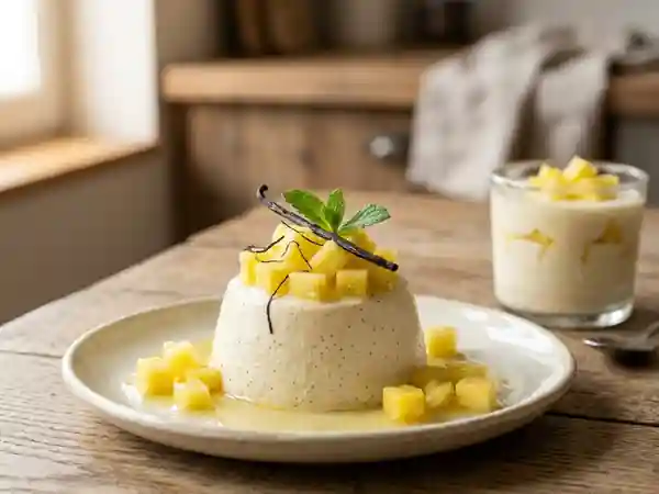 Bavarois Onctueux Vanille et Ananas Frais - Photo de présentation