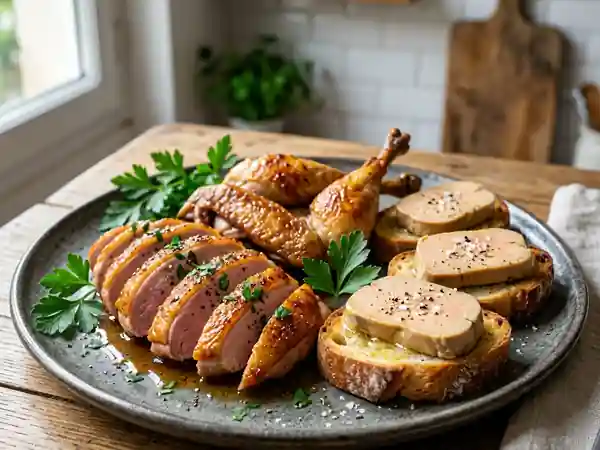Bécasses rôties et toasts fondants au foie gras - Photo de présentation