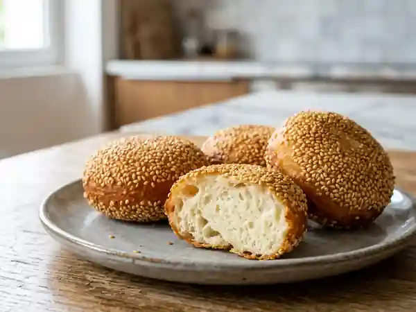 Beignets croustillants au sésame à la chinoise - Photo de présentation