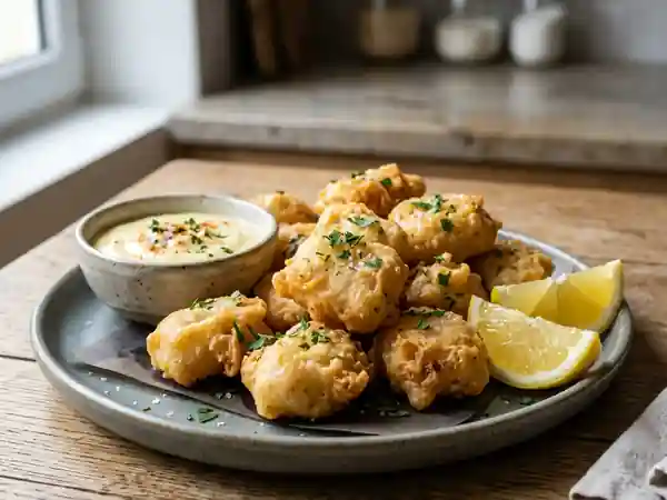 Beignets de seiche croustillants au citron - Photo de présentation
