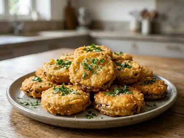 Beignets d'aubergines croustillants et savoureux - Photo de présentation