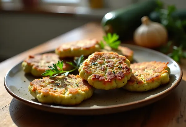 Beignets de courgettes à l'ail et persil croustillants et savoureux