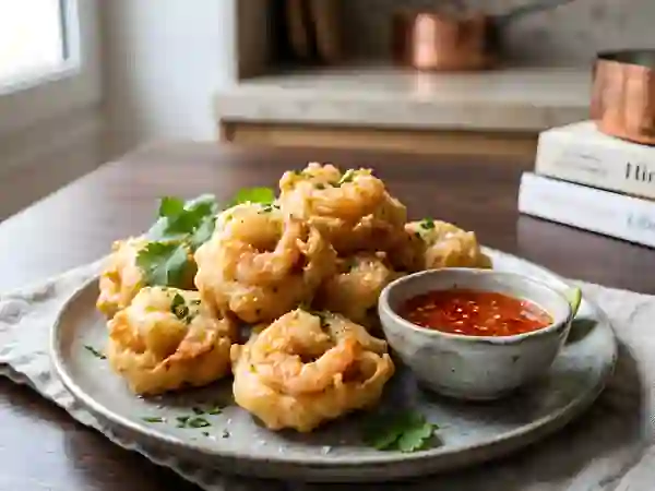 Beignets de crevettes dorés - Photo de présentation