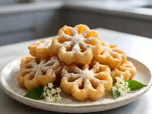 Beignets de fleurs de sureau croustillants - Photo de présentation