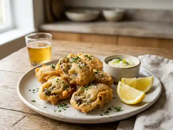 Beignets d'huîtres croustillants à l'irlandaise - Photo de présentation