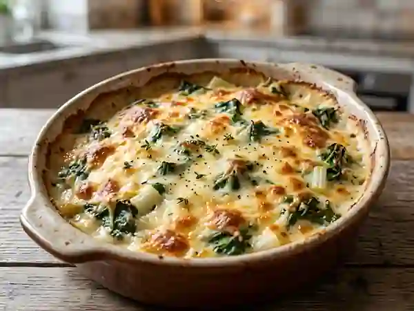 Bettes gratinées à la parmesane et crème ailée - Photo de présentation