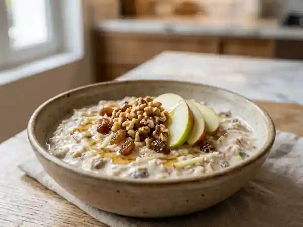 Bircher muesli gourmand aux fruits frais - Photo de présentation