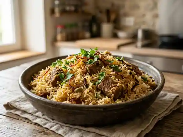 Biryani d'agneau fondant et parfumé - Photo de présentation