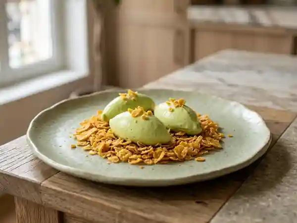 Croustillant de Maïs et Crème Douce à l'Avocat - Photo de présentation