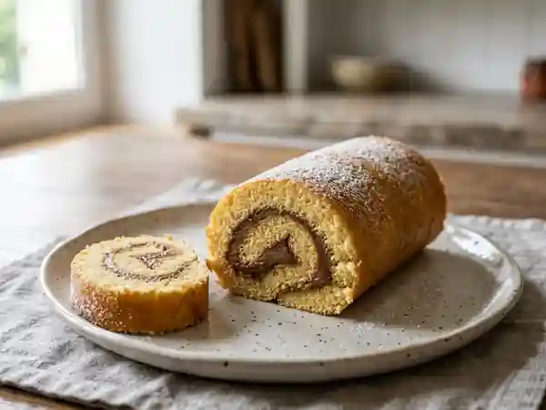 Biscuit roulé moelleux aux marrons - Photo de présentation