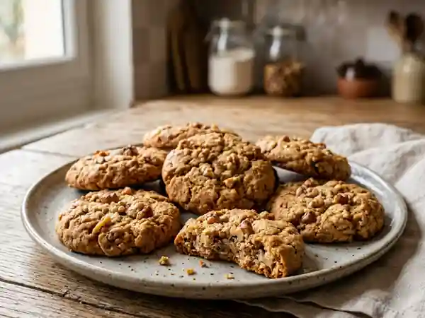 Biscuits croustillants aux noix faits maison - Photo de présentation