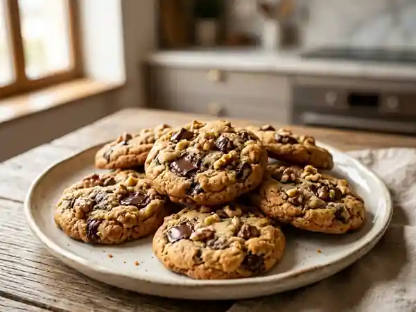 Cookies Noix et Pépites de Chocolat Fondantes - Photo de présentation
