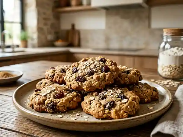 Cookies fondants à l'avoine et raisins secs - Photo de présentation