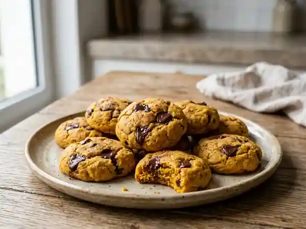 Biscuits moelleux au potiron et pépites de chocolat - Photo de présentation