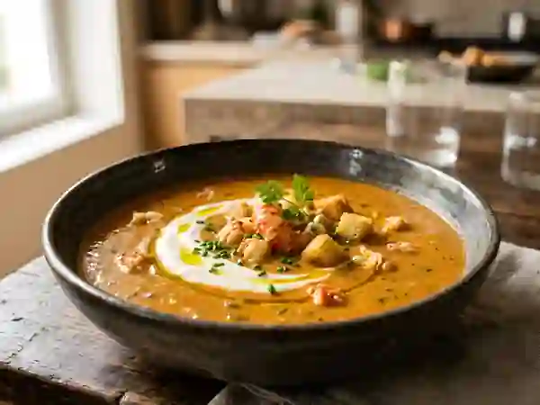 Bisque d'écrevisses onctueuse au cognac - Photo de présentation