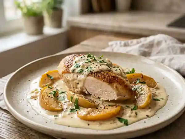 Poulet à la Normande Crème et Pommes - Photo de présentation
