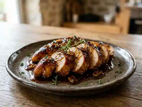 Poulet caramélisé au miel et balsamique - Photo de présentation