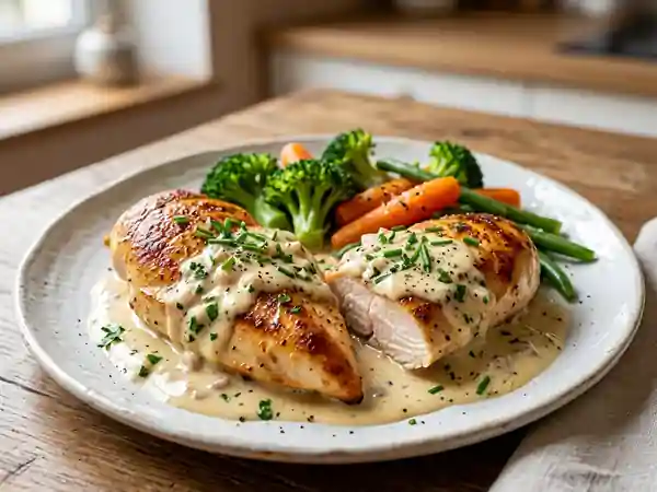 Poulet fondant à la crème de Boursin - Photo de présentation
