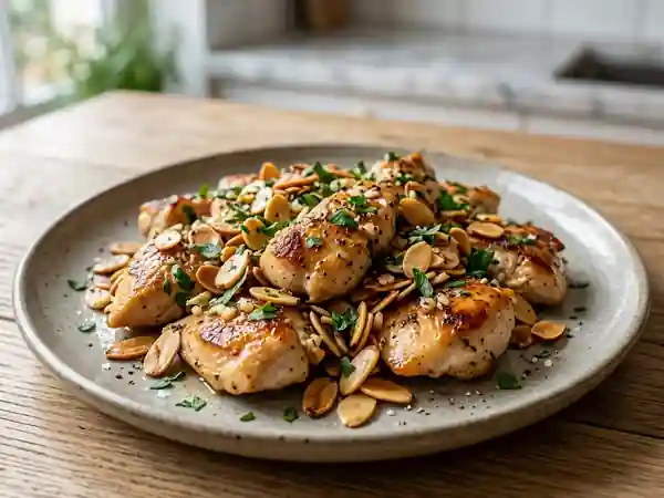 Poulet sauté aux amandes croquantes - Photo de présentation