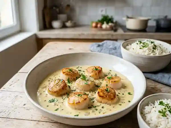 Blanquette de Coquilles Saint-Jacques Crémeuse et Savoureuse - Photo de présentation