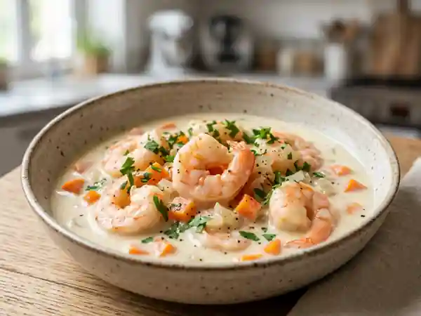 Blanquette de crevettes crémeuse et citronnée - Photo de présentation