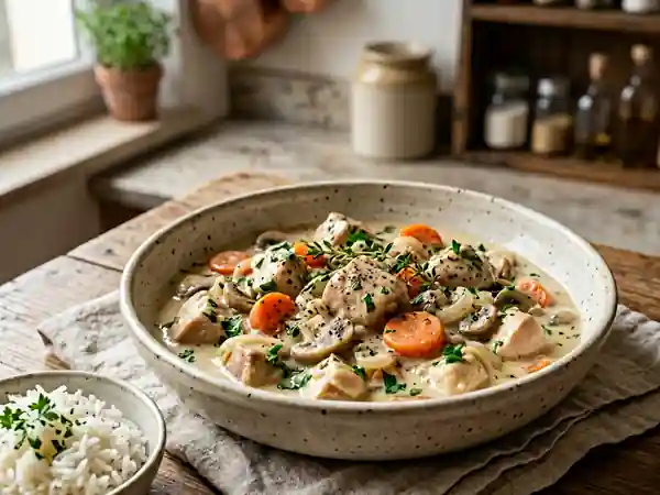 Blanquette de poulet surprise : recette traditionnelle gourmande et facile - Photo de présentation