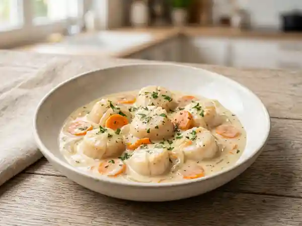 Blanquette de Saint-Jacques Fondante et Crémée - Photo de présentation
