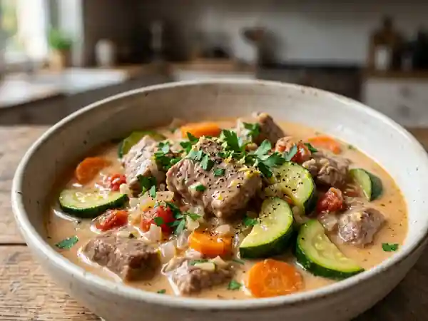 Blanquette de veau fondante aux légumes d'été - Photo de présentation