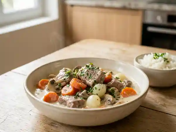 Blanquette de veau fondante et crèmeuse - Photo de présentation