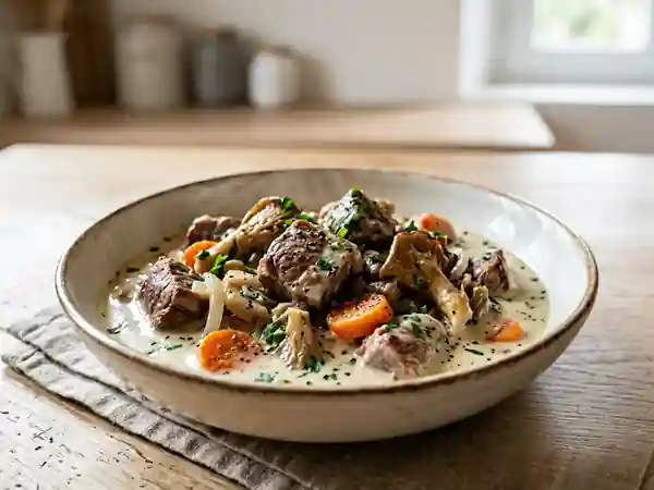Blanquette de veau fondante aux pleurotes - Photo de présentation