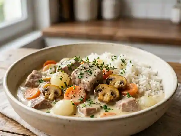 Blanquette de veau fondante et crémeuse - Photo de présentation