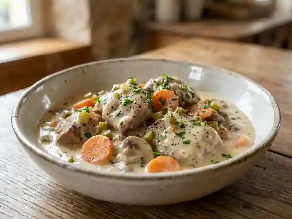 Blanquette de veau narbonnaise aux cornichons : recette traditionnelle et savoureuse - Photo de présentation