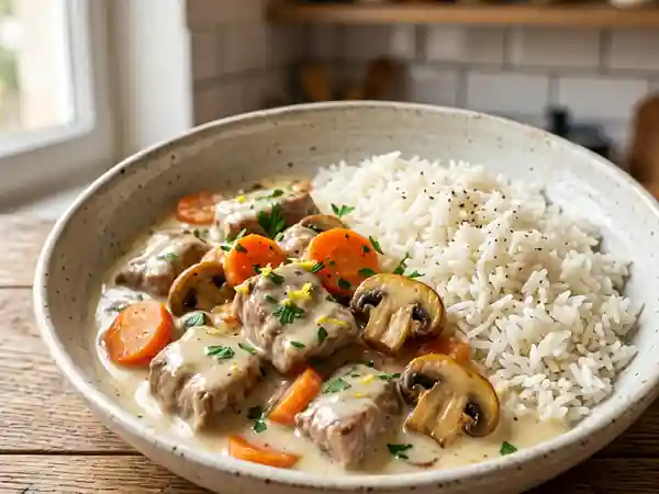 Blanquette de veau fondante à la crème - Photo de présentation