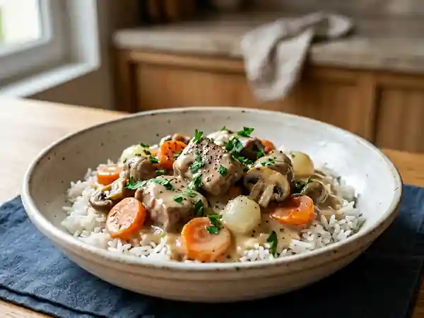 Blanquette de veau fondante et crémeuse - Photo de présentation
