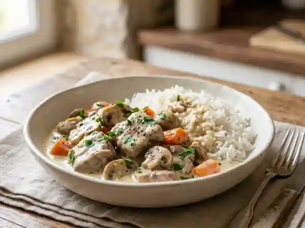Blanquette de veau fondante et crémeuse - Photo de présentation