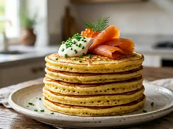 Blinis maison faciles et rapides pour un petit déjeuner gourmand - Photo de présentation