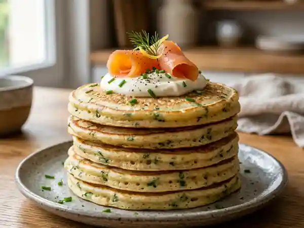 Blinis moelleux à la ciboulette : recette facile et rapide - Photo de présentation