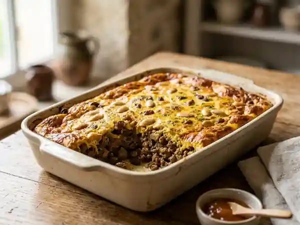 Bobotie au bœuf savoureux : recette traditionnelle sud-africaine facile - Photo de présentation
