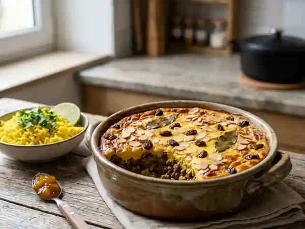 Bobotie du Cap aux épices et amandes croquantes - Photo de présentation