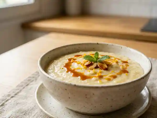 Bodding traditionnel : dessert crémeux et réconfortant - Photo de présentation
