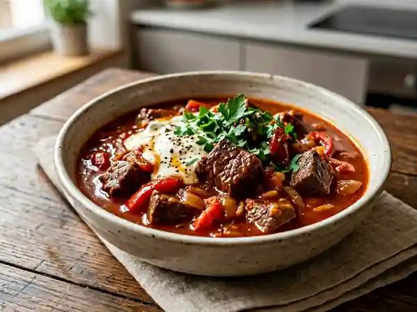Bœuf à la hongroise traditionnel : recette savoureuse et facile - Photo de présentation