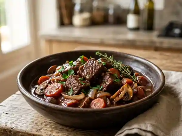 Boeuf Bourguignon Express : Recette Facile et Rapide - Photo de présentation