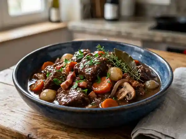 Boeuf Bourguignon Traditionnel à Ma Façon : Recette Authentique et Savoureuse - Photo de présentation