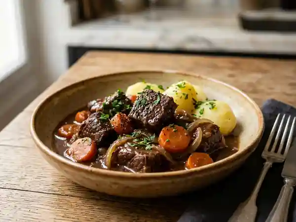 Boeuf Franc-Comtois mijoté à la mode traditionnelle - Photo de présentation