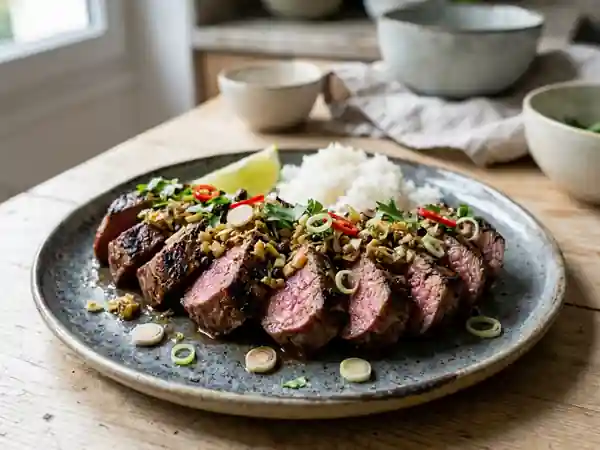 Boeuf grillé à la citronnelle : recette savoureuse et parfumée - Photo de présentation