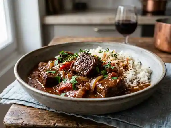 Boeuf mijoté à la Camarguaise : recette traditionnelle savoureuse - Photo de présentation
