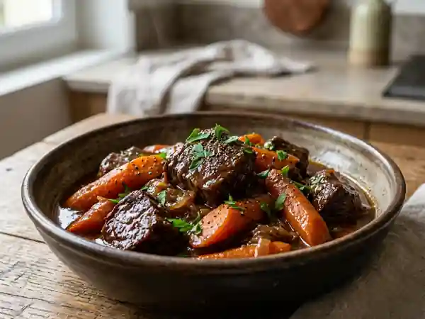 Bœuf aux carottes fondant et épices douces - Photo de présentation